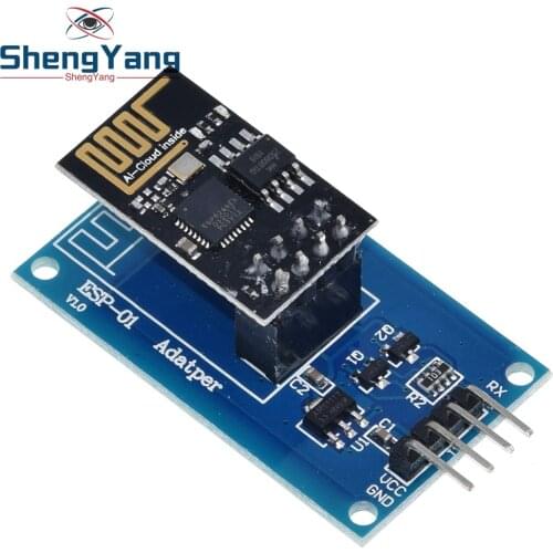 TZT ESP8266 ESP-01 Serial WiFi Wireless Adapter Module 3.3V 5V Esp01 Breakout PCB Adapters Compatible For Arduino