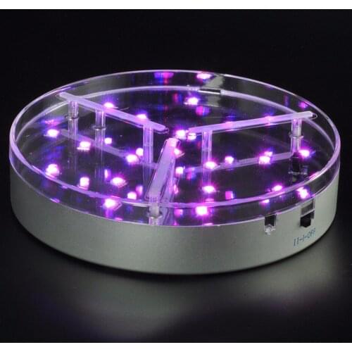 10pcs/lots 3AA battery operated 6 inch led light with 19 pieces of light indoor wedding party decration under vase led base