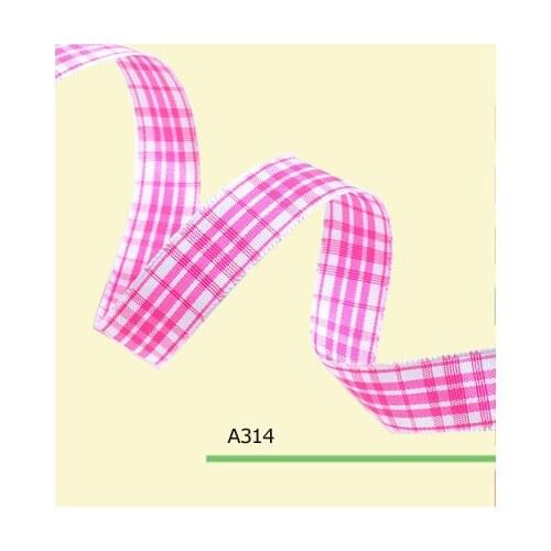 100yards/roll 3/8 Inch(10mm) Plaid Ribbon For Packing