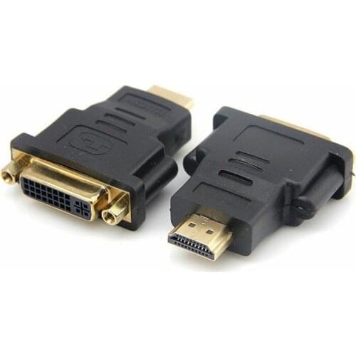 1000pcs/lot Pocktet Gold-plated hdmi-compatible Male to DVI Female 24+5 Pin Adapter Converter Connector for HDTV DVD player