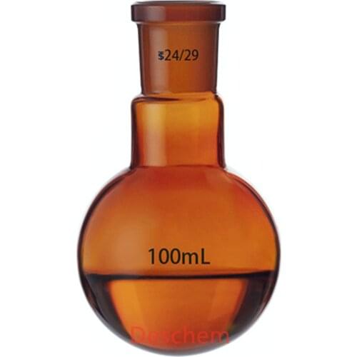 24/29 Amber Glass Flask Round Bottom Single Neck Lab Brown Boiling Bottle 1-Neck