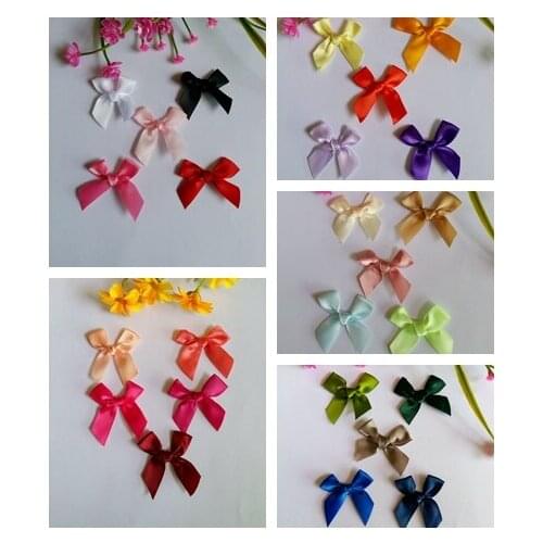 25 Solid colors ribbon Bowtie Mix 100pcs About 55mm*55mm baby Apparel or garment gift wrapping accessories(can select colors)