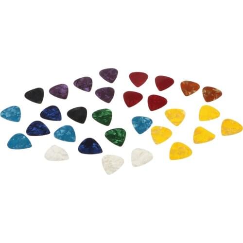 30pcs Assorted Color 0.71mm Guitar Bass Picks Guitarist Practice Plectrums