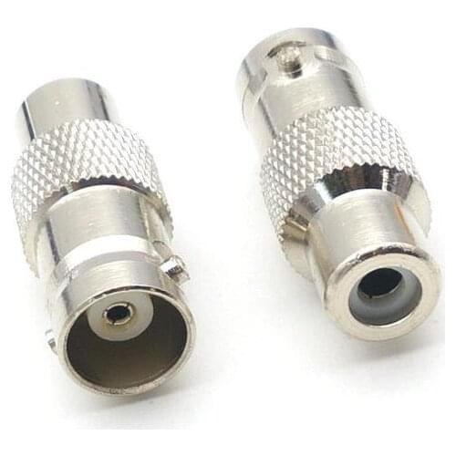 5pcs copper Connector BNC Female Jack to RCA Female Jack connector