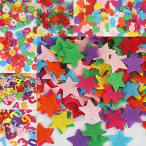 50-100pcs Pick Size Smile Face/Tree/Hand/Butterfly/Crown Felt fabric Pads Accessory Patches