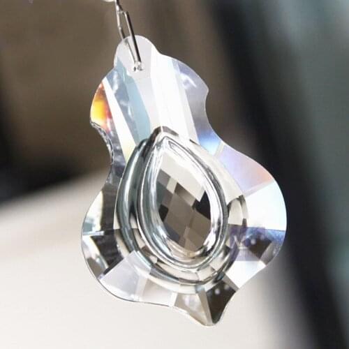 Free Shipping 20PCS/lot Sparkle Crystal 50mm Violin Shape Glass Prisms For Display window Decoration, Wedding Party Decoration