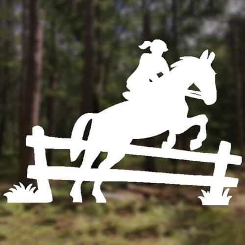 Black/Sliver Jumping Horse Car Sticker Removable Waterproof Window Body Tumbler Laptop Water Bottle Decal CL1031