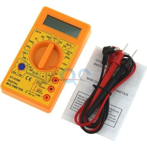 DT830B AC/DC LCD Digital Multimeter Voltmeter Ammeter Ohmmeter DC10V~1000V 10A AC 750V Current Tester Digital probe Test Leads