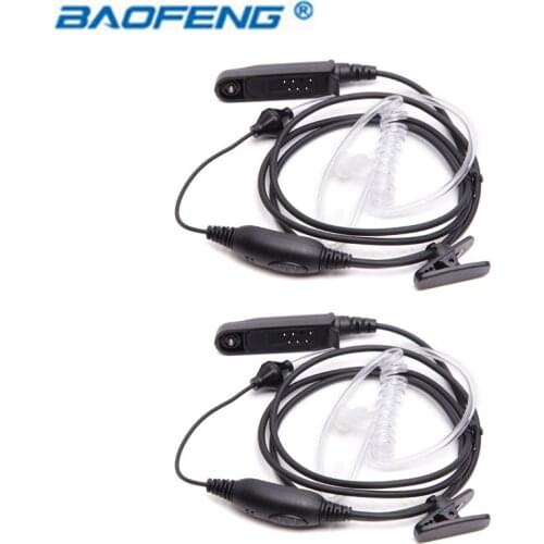 2Pcs Baofeng UV-9R Plus Waterproof Covert Air Acoustic Tube Earpiece for BaoFeng UV-XR A-58 UV-9RPlus GT-3WP Walkie Talkie Radio