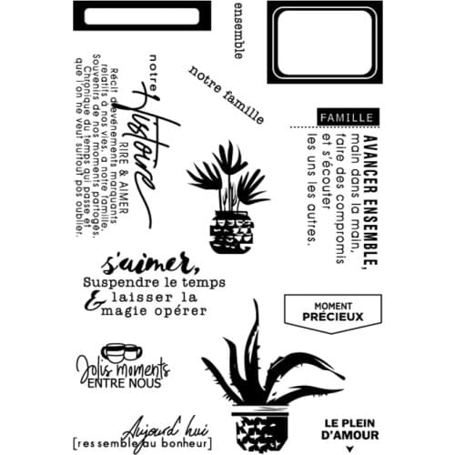 French Clear Stamp for Scrapbooking Transparent Silicone Rubber DIY Photo Album Decor 005