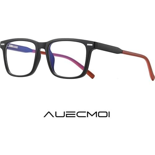 Classic Vintage Anti Blue Light Blocking Square Glasses Men Myopia Prescription Optical Eyeglasses Frames Luxury Eyewear