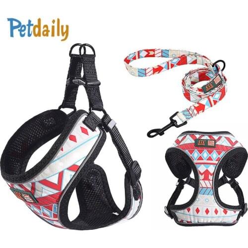 Dog Harness and Leash Set,Reflective Dog Harness For Small Medium Large Dogs, Adjustable Pet Cat Puppy Walking Training Vest