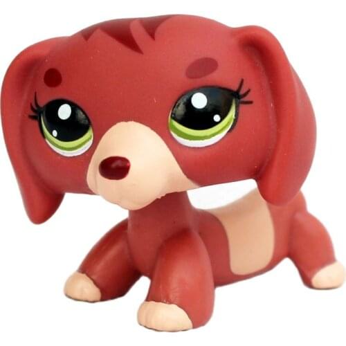 LPS CAT rare pet shop cute toys original DACHSHUND dog mini puppy dog #3601 old real puppy girls Xmas toys gift without magnet