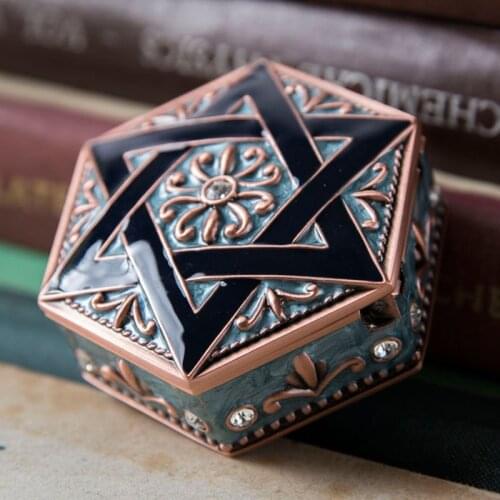 Small Size Vintage Decoration Star Of David Jewelry Box Hexagram Ring Box Gift Packing Box Necklace Storage Organizer Casket