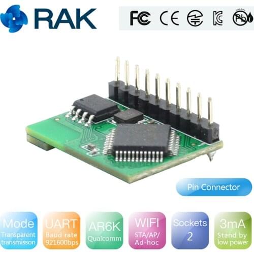 Low Power UART Serial to WIFI Module Tiny Size Pin Connector Wireless Data Transmission Integrated TCP IP Protocol