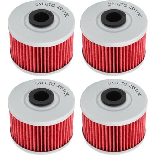 1/2/4pcs Cyleto Oil Filter for Honda XR250 XR 250 Baja XR250R XR250L XR350R XR400R XR440 XR500 XR500R XBR500 XR600R XR650L XR650
