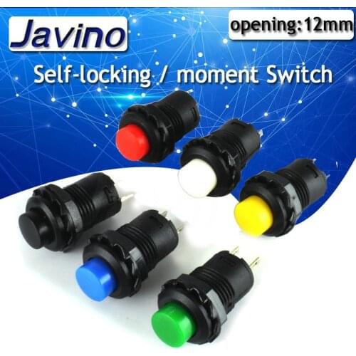 Opening:12mm Self-locking / moment Latching Push Button Switch