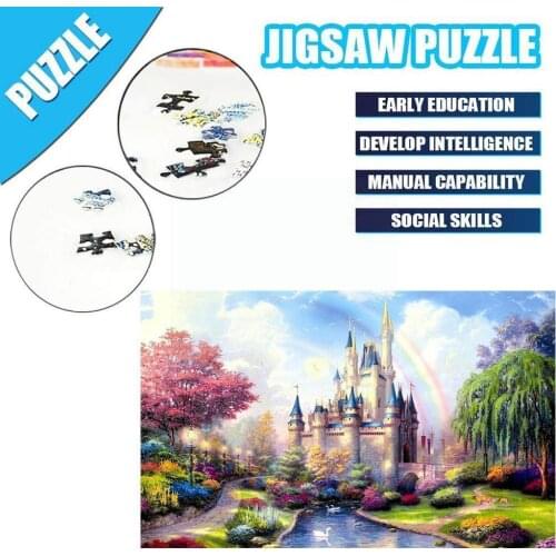 Puzzles For Adults 1000 Pieces Paper Jigsaw Puzzles Decompressing Educational Puzzle Gift Intellectual DIY Toys Game Large U9W9