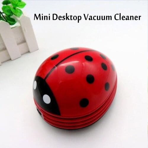 Portable Mini Vacuum Cleaner Desk Dust Keyboard Cleaner Table Cute Battery Cartoon Vacuum Hand Held Sweeper For Home Office