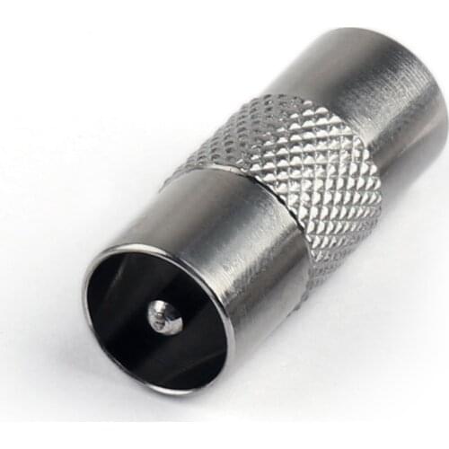 Areyourshop 100Pcs IEC TV PAL Male to TV PAL DVB-T Male Plug Coax Straight RF Adapter Connector