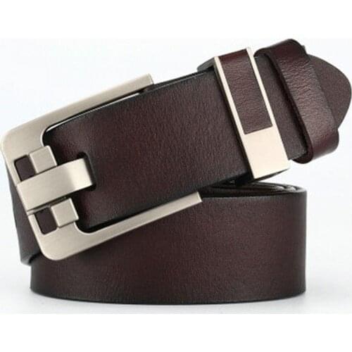 Famous brand Pin Buckle Cowhide Genuine Leather Belts Vintage wide soft Waistband Strap big size 150cm