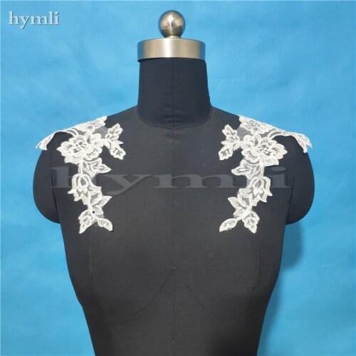 Detachable Wedding Dress Straps Light Ivory , White Straps Bridal Shoulder Strap Epaulettes