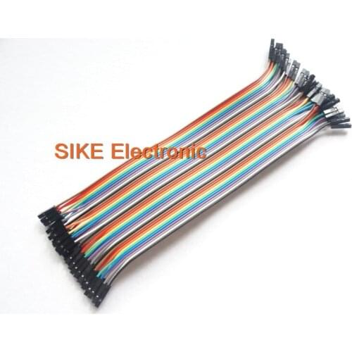 40PCS in Row Dupont Cable 2.54mm 1P-1P 20CM Female to Female Dupont Jumper Wire Line for arduino