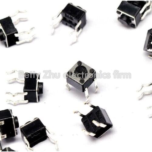 1000PCS/LOT 4.5 * 4.5 * 3.8MM Tact Switch 4 feet vertical micro / button switch