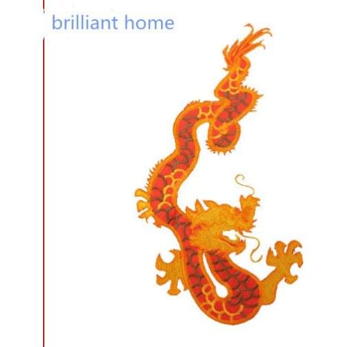 Embroidered embroidery Chinese dragon cloth patch clothes large cheongsam dress embroidered DIY decorative