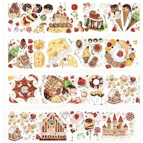 1 loop Pet casual journal paper masking tape special oil dessert Collage