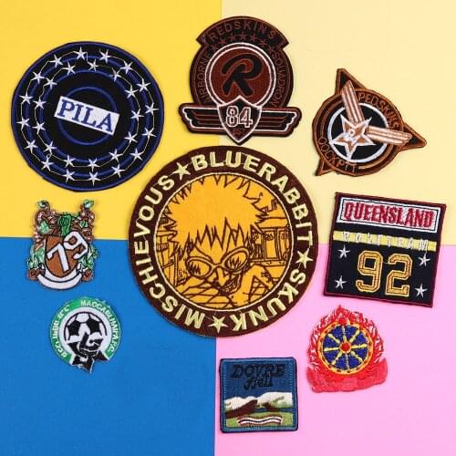 1PCS Punk match logo Patch Embroidery ironing Clothes Number 79 Patches for clothing Football Badge Army Iron on Stickers