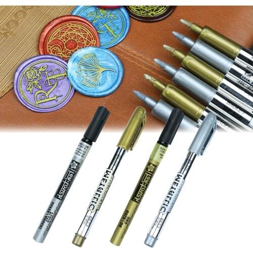 1pcs Vintage Fire Paint Seal Special Pens DIY Graffiti Wax Stamp Markers Waxing Color Pens Drop Shipping