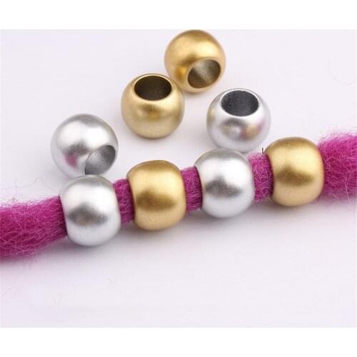 10pcs African Hair Jewelry Braid Accessories Decorations Gold Silver Hair Ring Tubes Cuffs Dreadlocks Dread Beads