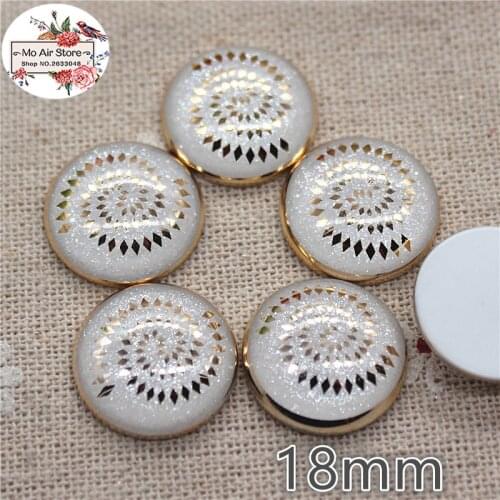 20pcs 18mm shiny delicate Buttons Home Garden Crafts Cabochon Scrapbooking DIY Accessories