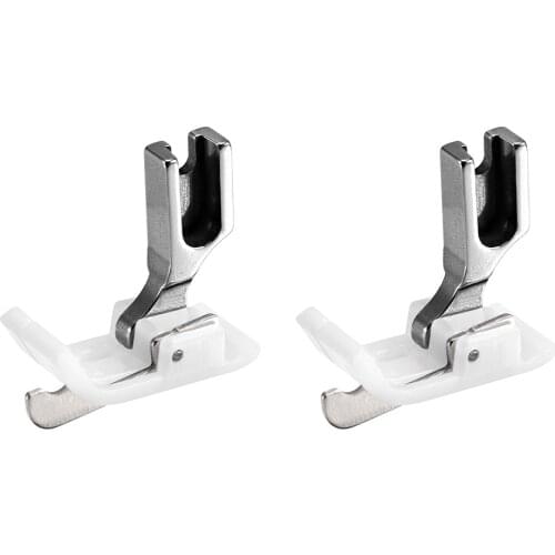 Uxcell #SP-18 Industrial Sewing Machine Hinged Presser Foot with Right Guide 1/4" (6mm) White 2pcs