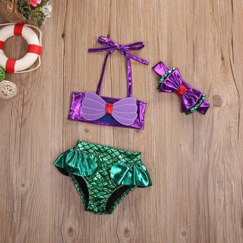 3PCS Fashion Girl Swimsuit 0-8Y Kids Baby Girls Fashion Bikini Set Children Bathing Swimsuit Beach Wear