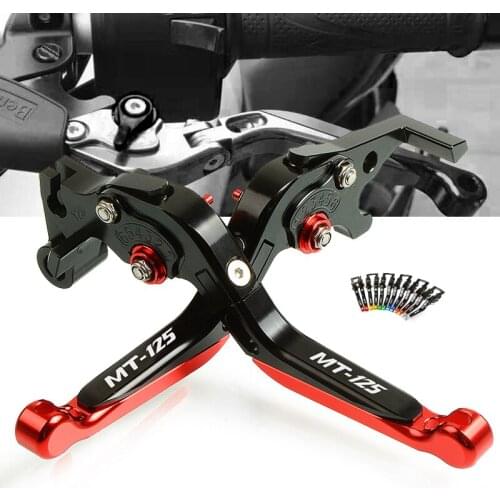 Motorcycle Accessories CNC Aluminum Brake Clutch Levers Adjustable Folding Extendable For yamaha MT125 2014-2019 2016 2017 2018