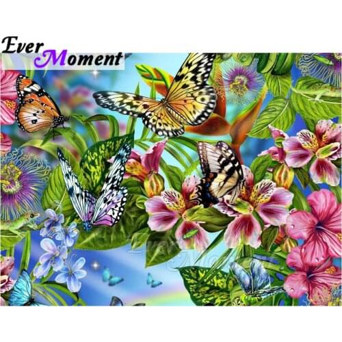 Ever Moment Diamond Painting 5D DIY Mosaic Butterfly Full Square Drill Picture Of Rhinestone Diamond Embroidery Handmade ASF1546
