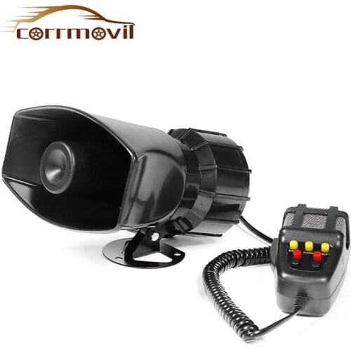 Car Alarm Siren Horn 12V Van Truck Horn Sirens Police Speakers Sound Signal For Car Loud Shout Speakers For Cars 7 Siren Sounds