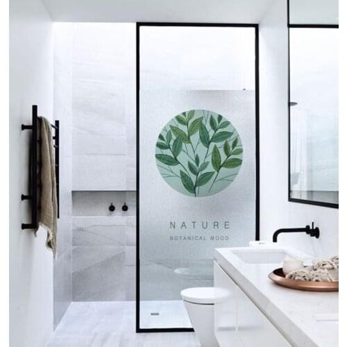 No glue leafs Glass Window Film Frosted Privacy Glass Sticker Home Decor Fashion Modern window stickers YYLZ1002