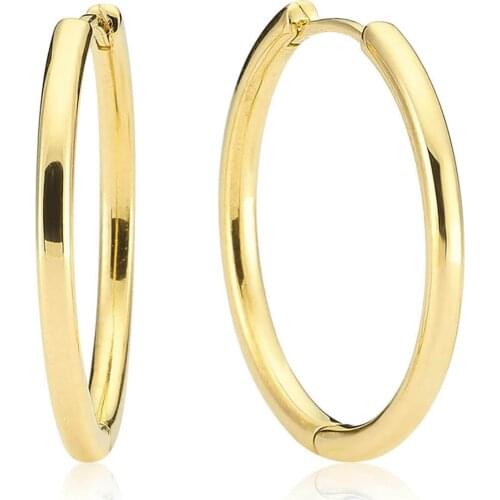 Valori Jewels Large Hoop, Gold Plated, Sterling Silver Charm Earring
