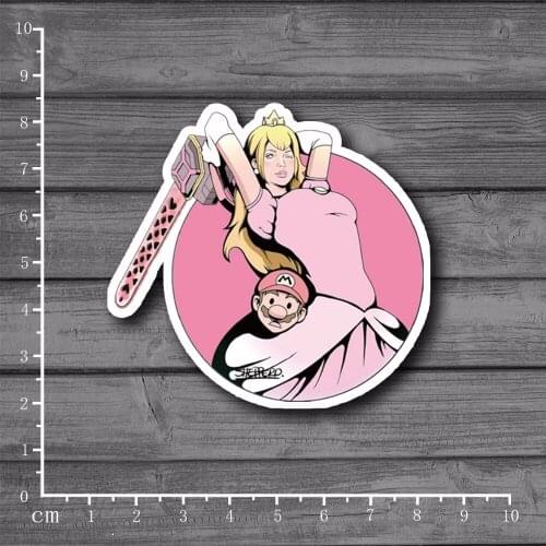 Chainsaw Princess Peach Stationery Waterproof For Kids Toys On Laptop Suitcase Luggage Stickers Tide brand Stickers[Single]