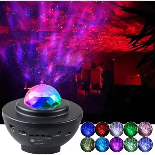 Colorful Starry Sky Galaxy Projector Nightlight Child Blueteeth USB Music Player Star Night Light Romantic Projection Lamp Gifts