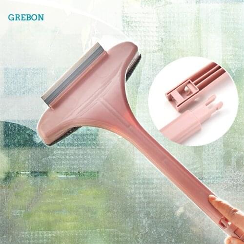 Double Side Glass Cleaner Multipurpose Window Glass Cleaning Brush Dust Cleaner Brush For Washing Window Glass Wiper Household