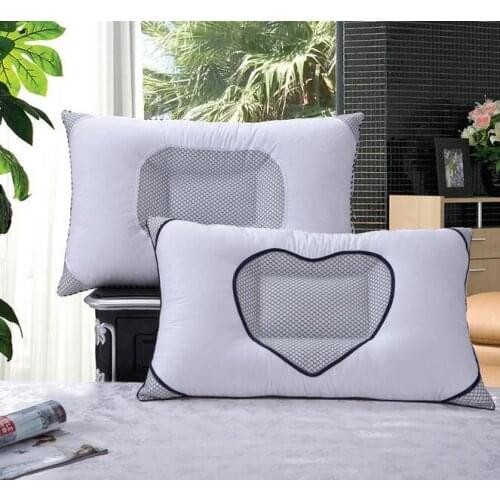 Heart shape breathable Cervical Pillow , high quality cotton healthy pillows