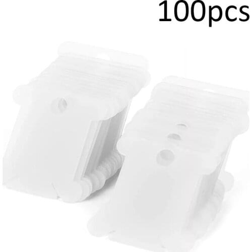 Imzay 100 Pcs Plastic Floss Bobbin(Transparent)Sewing Thread Winding Plate Board Card For Embroidery Thread Bobbins Organizer