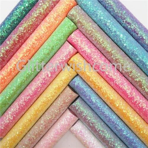 Glitterwishcome 21X29CM A4 Size Synthetic Leather, Chunky Glitter Leather, Faux PU Leather fabric Vinyl for Bows, GM3137B