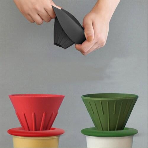 Coffee funnel Filter Foldable Reusable funnel Filter Dropper hand brewed coffee funnel silicone Coffee Drip Filter Cup
