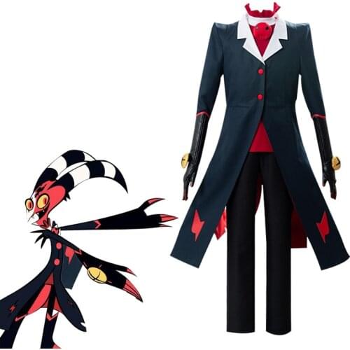 Anime Hazbin Blitzo Cosplay Costumes Tops Pants Uniform Accessories Full Sets Hotel Role Play Women Men Festival Carnival Party