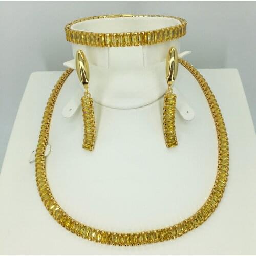 HOT Fashion jewelry set Nigeria Dubai gold-color African bead jewelry wedding jewelry set african beads jewelry sets